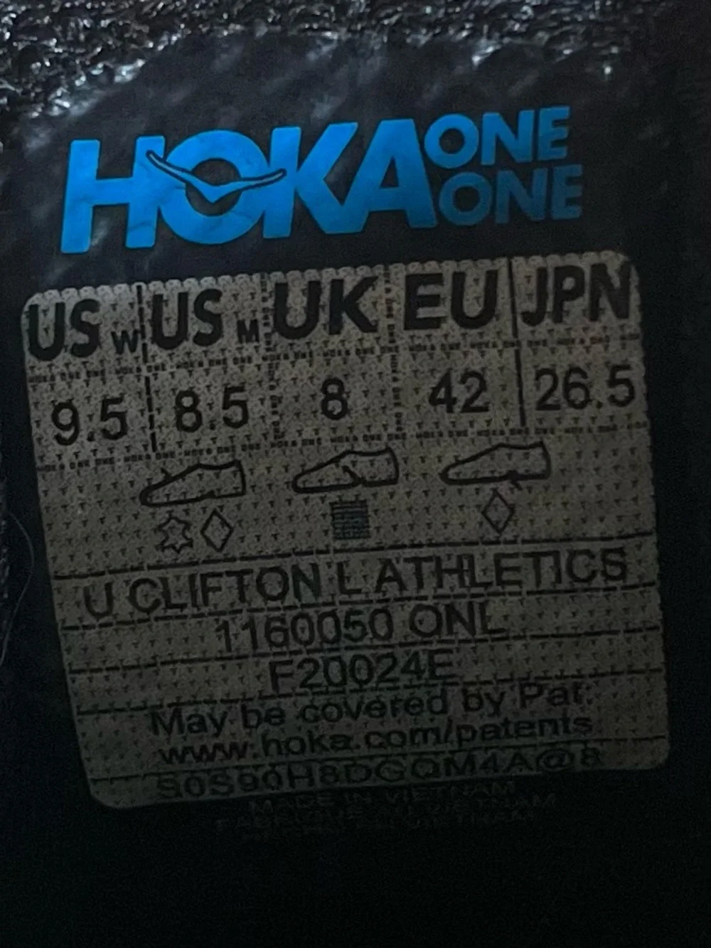 Hoka One One Clifton L CUSHIONED Womens Size 9.5 Walking Shoes Sneakers Black - Picture 11 of 12